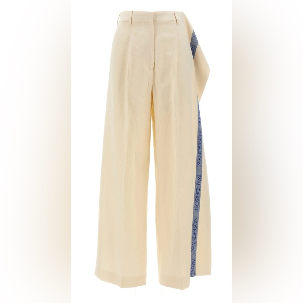 147 JW Anderson $1150 Cream Wide-Leg Pants Size 26